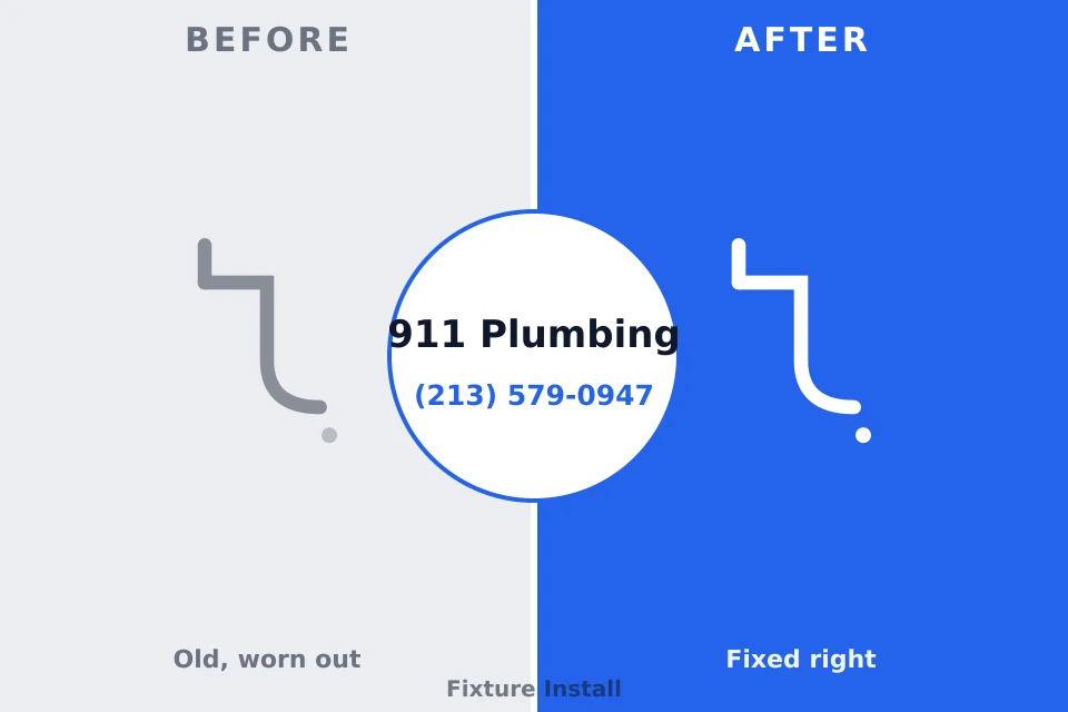 Before and after: plumbing repair Elm Grove, WI